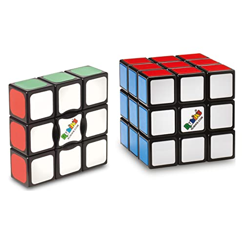 Rubik's 6063509 Klassische Problemlösungspuzzles Cube-Das Starterpaket-Das Original 3x3 Würfel und Edge Classic Problemlösende Puzzles für Anfänger, Mehrfarbig von Rubik's