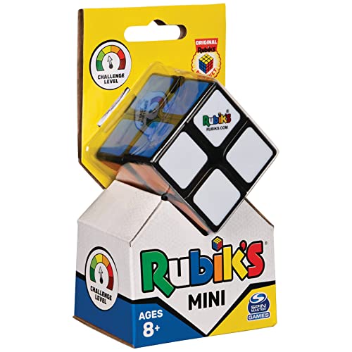Spinmaster 6064345, Spin Master, der Würfel von Rubik's 2 x 2, Original, mit 2 Schichten à 4 Würfeln, professioneller Farbkombination, Taschenformat, geeignet für Kinder ab 8 Jahren, 2x2 Mini von Spin Master