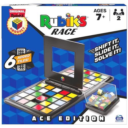 Rubik's Race, Ace Edition Classic Fast-Paced Puzzle Strategy Sequence Two Player Brettspiel, für Kinder & Erwachsene ab 8 Jahren, Amazon Exclusive Rubik's Race, Ace Edition Classic Fast-Paced Puzzle Strategy Sequence Two Player Brettspiel, für Kinder & Erwachsene ab 8 Jahren, Amazon Exclusive von Rubik's
