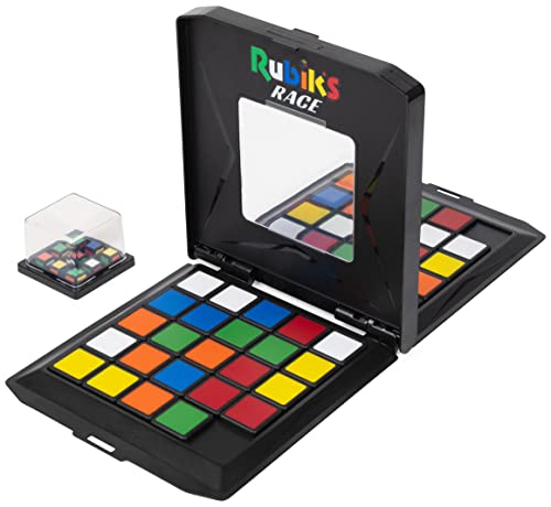 Rubik’s Race - das Spiel für 2 Rubiks-Fans ab 7 Jahren, rasantes strategisches Schiebe- und Logikspiel - basierend auf dem klassischen Original Rubik's Cube Farbschema von Rubik's