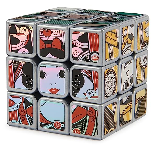 Rubik's Zauberwürfel, Disney 100. Jubiläum, 3x3 Zauberwürfel in Metallic Platin | Zappelspielzeug für Erwachsene | Micky Maus-Spielzeug | Disney-Spielzeug für Erwachsene und Kinder von Rubik's