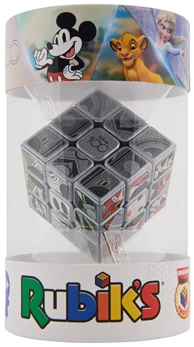 Rubik's Zauberwürfel, Disney 100. Jubiläum, 3x3 Zauberwürfel in Metallic Platin | Zappelspielzeug für Erwachsene | Micky Maus-Spielzeug | Disney-Spielzeug für Erwachsene und Kinder von Rubik's