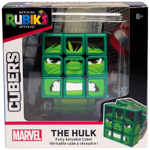 Rubik's Cube, Cubers - Hulk, 3x3 Marvel Zauberwürfel im Hulk-Design, mit coolem Zubehör: Körper, Ständer - die Superhelden-Challenge, ab 8 Jahren Rubik's Cube, Cubers - Hulk, 3x3 Marvel Zauberwürfel im Hulk-Design, mit coolem Zubehör: Körper, Ständer - die Superhelden-Challenge, ab 8 Jahren von Rubik's