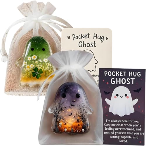 2 Stück Pocket Comfort Ghosts: Eine Umarmung in deiner Tasche, 2025 Neue Süße Halloween-Geister-Taschenumarmung mit Ermutigungskarte, Taschengeschenk zur emotionalen Unterstützung (Schwarz + Weiß) 2 Stück Pocket Comfort Ghosts: Eine Umarmung in deiner Tasche, 2025 Neue Süße Halloween-Geister-Taschenumarmung mit Ermutigungskarte, Taschengeschenk zur emotionalen Unterstützung (Schwarz + Weiß) von Rubu22a