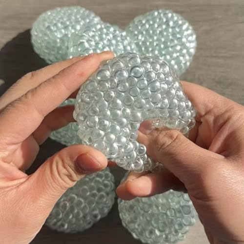 2er-Pack Vakuum Stressball Erwachsene Motivierende Stressbälle für Kinder und Erwachsene, Transparente Perlen,Stressabbau-Bälle zur Linderung von Angst und Wut als Geschenk (2) von Rubu22a