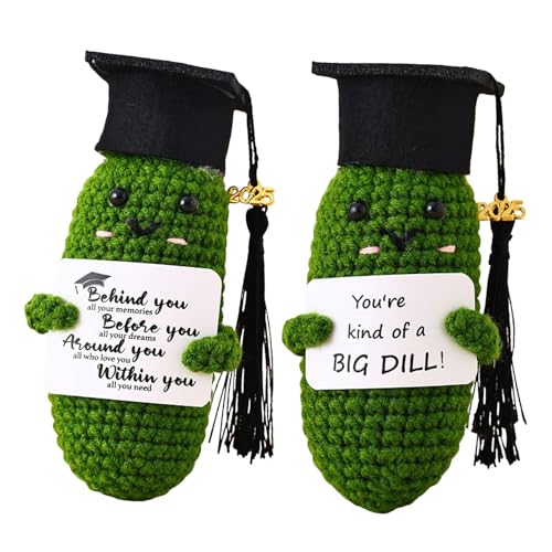 2pcs Positive Kartoffel Puppe, Lustige Mini Potato Strickpuppe, Kreative Strickwolle Pocket Hug Motivationsgeschenke, Energiekarte Inspirational Geburtstagsgeschenk, Schulabschluss Geschenke (A) von Rubu22a