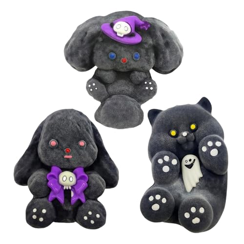 3 Pcs Halloween Mochi Squishy Spielzeug - Mini Kawaii Moji, Squeeze Soft Fidget Spielzeug für Halloween Party Taschenfüllstoffe für Kinder (A) von Rubu22a