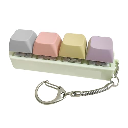 3D Clicky Keyboard Tastatur-Schlüsselbund, Lauter Keyboard Fidget-Schlüsselanhänger im Klassenzimmer und Büro, Winziges Fidget Keyboard zum Stressabbau (A) von Rubu22a