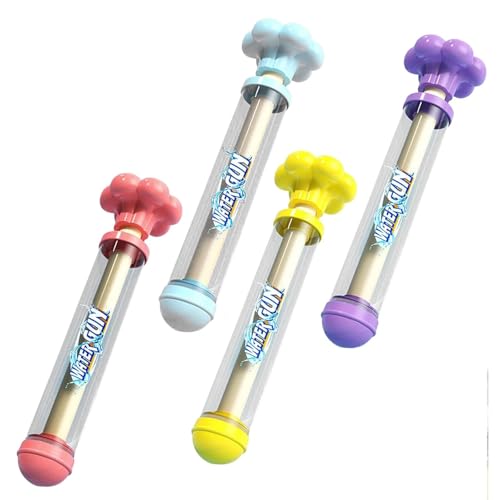 4 Stück Wasserspritze, Wasserpistole Kinder für Jungen & Mädchen, Reichweite Wasserpistol Schaumstoff, Sommer-Wasserspritzpistole für Kindergeburtstag, Pool- & Strandpartys (4, Rosa+ Blau+ Gelb+ Lila) 4 Stück Wasserspritze, Wasserpistole Kinder für Jungen & Mädchen, Reichweite Wasserpistol Schaumstoff, Sommer-Wasserspritzpistole für Kindergeburtstag, Pool- & Strandpartys (4, Rosa+ Blau+ Gelb+ Lila) von Rubu22a