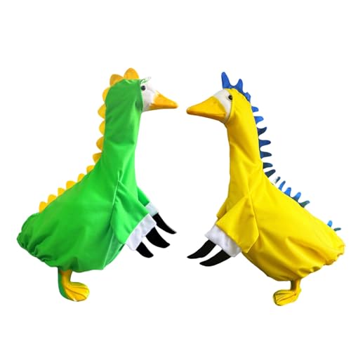 Rubu22a Gärtner-Gans-Dinosaurier Kostüm Outfit, passend für große 50 cm hohe Statuen (gelb) von Rubu22a