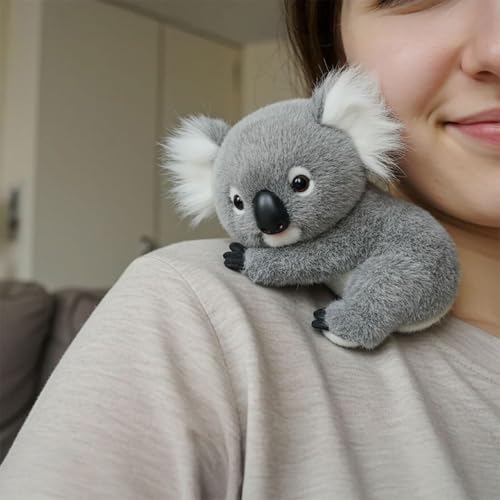Rubu22a Koaly - Emotional Healing on Demand, Ultra-Soft Koala Plüsch ahmt die natürlichen Bewegungen nach wie EIN echter Koala, Koalas Plüschtier (Grau) von Rubu22a