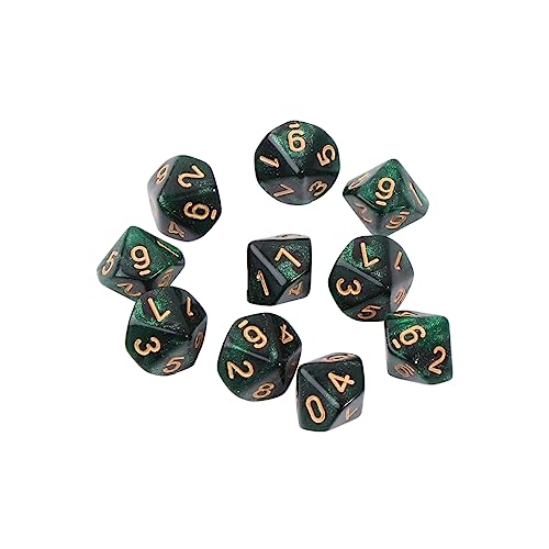Rudiaoa 10 Stück 10-seitige Polyedrische für Spiele, 15 mm, Familienfeier, Kinderspiel Rudiaoa 10 Stück 10-seitige Polyedrische für Spiele, 15 mm, Familienfeier, Kinderspiel von Rudiaoa