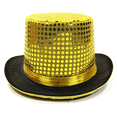 Rudiaoa Bowler Top Ringmeister Hat Pailletten Top Hat Magier Top Schweinetuchen Fedora Magier Gespielt Schweinekuchenhüte Für Frauen von Rudiaoa