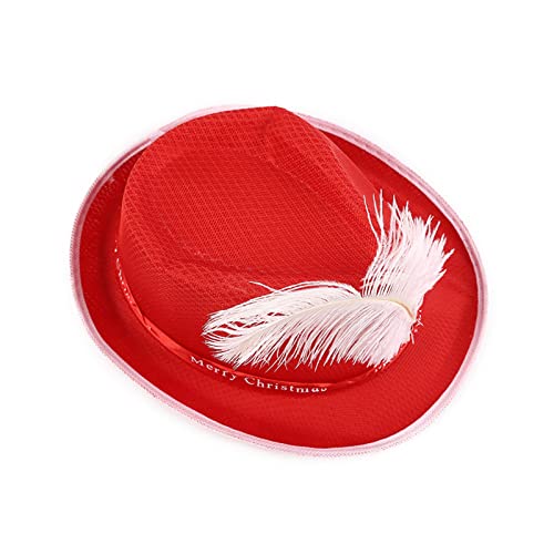 Rudiaoa Dekorativer Weihnachtsmütze für Mädchen und Jungen, für Winter, Herbst, elegant, Filz, Homburg, Festival, Hut, verstellbar, für Kinder Rudiaoa Dekorativer Weihnachtsmütze für Mädchen und Jungen, für Winter, Herbst, elegant, Filz, Homburg, Festival, Hut, verstellbar, für Kinder von Rudiaoa