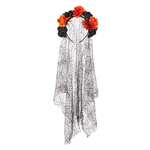 Rudiaoa Elegantes künstliches Rosen-Haarband mit schwarzem Kopfschmuck für Halloween, Party, Rose, Kopfschmuck, Haar-Accessoire für Kostüme Rudiaoa Elegantes künstliches Rosen-Haarband mit schwarzem Kopfschmuck für Halloween, Party, Rose, Kopfschmuck, Haar-Accessoire für Kostüme von Rudiaoa