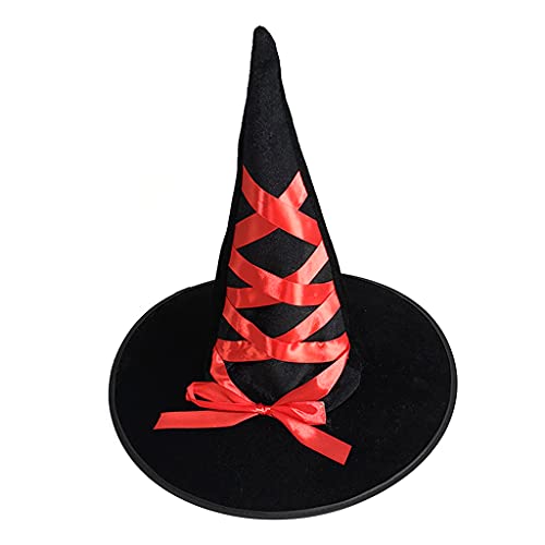 Rudiaoa Halloween Hexenhut Band Zauberer Hut Verkleidung Party Kostüm Cosplay Zubehör Maskerade Zubehör für Frauen Rudiaoa Halloween Hexenhut Band Zauberer Hut Verkleidung Party Kostüm Cosplay Zubehör Maskerade Zubehör für Frauen von Rudiaoa