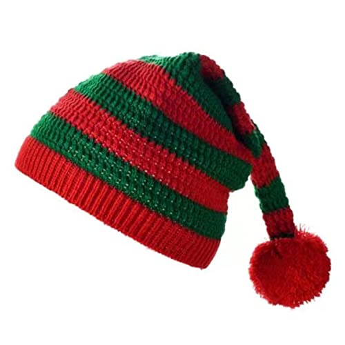 Rudiaoa Karnevals-Weihnachtsmütze, Eltern-Kinder mit warmem, gestricktem Streifenmuster, dicke Hüte für Erwachsene und Kinder Rudiaoa Karnevals-Weihnachtsmütze, Eltern-Kinder mit warmem, gestricktem Streifenmuster, dicke Hüte für Erwachsene und Kinder von Rudiaoa