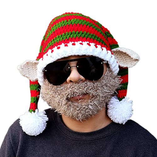 Rudiaoa Lustige Weihnachtsmütze, Strickmützen mit Bommel, Weihnachtsmannmützen-Set für Winter- und Weihnachtsfeier Rudiaoa Lustige Weihnachtsmütze, Strickmützen mit Bommel, Weihnachtsmannmützen-Set für Winter- und Weihnachtsfeier von Rudiaoa
