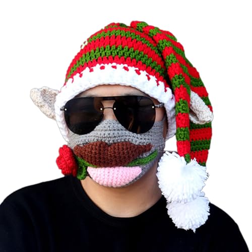 Rudiaoa Lustige Weihnachtsmütze, Strickmützen mit Bommel, Weihnachtsmannmützen-Set für Winter- und Weihnachtsfeier Rudiaoa Lustige Weihnachtsmütze, Strickmützen mit Bommel, Weihnachtsmannmützen-Set für Winter- und Weihnachtsfeier von Rudiaoa