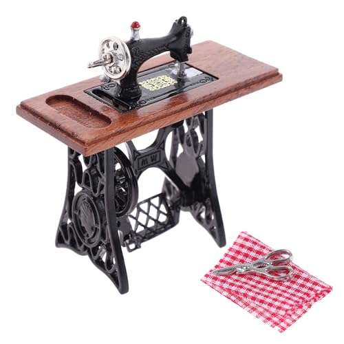 Rudiaoa Realistische Möbelholz Nähmaschine Spielzeug Für 1/12 Skala Miniaturpuppenhäuser Dekoration Zubehör Landschaft Dekore Rudiaoa Realistische Möbelholz Nähmaschine Spielzeug Für 1/12 Skala Miniaturpuppenhäuser Dekoration Zubehör Landschaft Dekore von Rudiaoa