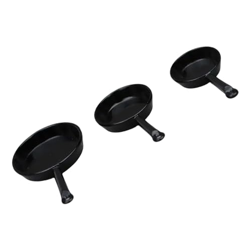 Rudiaoa Set mit 3 Miniatur-Bratpfannen für Puppenhäuser im Maßstab 1:12, Küchen-Display, Zubehör, Handwerksprojekt, Modelldekoration Rudiaoa Set mit 3 Miniatur-Bratpfannen für Puppenhäuser im Maßstab 1:12, Küchen-Display, Zubehör, Handwerksprojekt, Modelldekoration von Rudiaoa