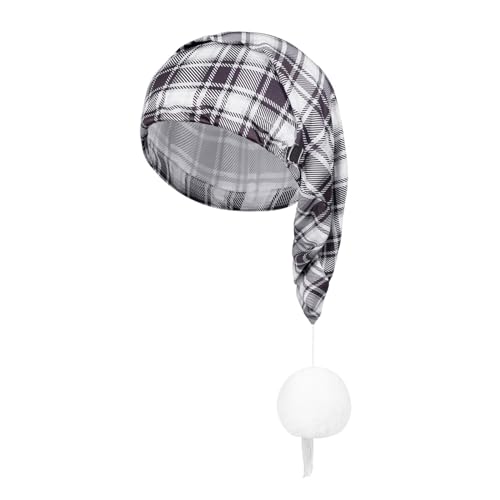 Rudiaoa Weihnachtsmütze, dicke Plaids und weiße pelzige Pompons für Weihnachtsfeiern, Verkleidungen, Cosplay, mehrfarbig Rudiaoa Weihnachtsmütze, dicke Plaids und weiße pelzige Pompons für Weihnachtsfeiern, Verkleidungen, Cosplay, mehrfarbig von Rudiaoa