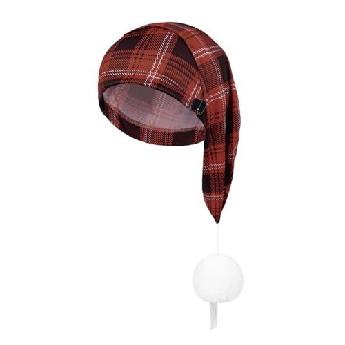 Rudiaoa Weihnachtsmütze, dicke Plaids und weiße pelzige Pompons für Weihnachtsfeiern, Verkleidungen, Cosplay, mehrfarbig Rudiaoa Weihnachtsmütze, dicke Plaids und weiße pelzige Pompons für Weihnachtsfeiern, Verkleidungen, Cosplay, mehrfarbig von Rudiaoa