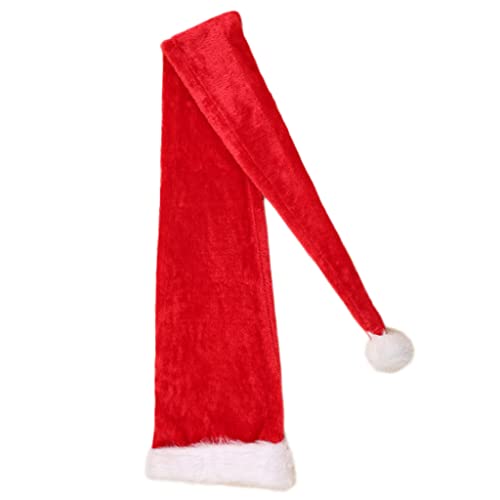 Rudiaoa Weihnachtsmütze für Erwachsene und Kinder, extra lang, Plüsch, langer Schwanz, Weihnachtsmütze für Neujahr, festliche Feiertage, Party, ausgefallene Kleidung Rudiaoa Weihnachtsmütze für Erwachsene und Kinder, extra lang, Plüsch, langer Schwanz, Weihnachtsmütze für Neujahr, festliche Feiertage, Party, ausgefallene Kleidung von Rudiaoa