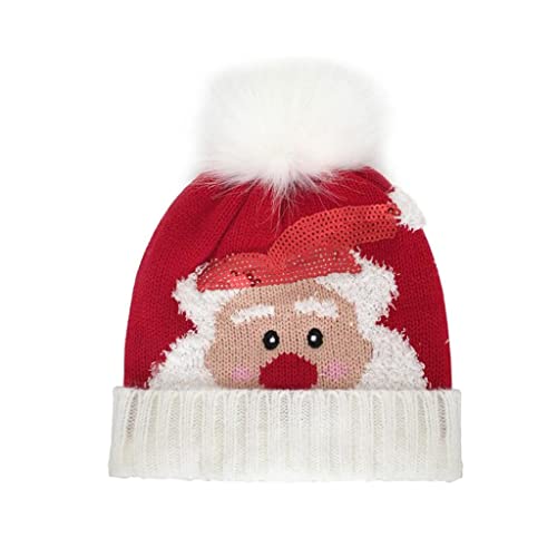 Rudiaoa Wollmütze, Weihnachtsmann, Strickmütze, Ohrenschutz, Elchmütze, warm, Herbst, Winter, für Jungen und Mädchen, Halloween, Neujahr Rudiaoa Wollmütze, Weihnachtsmann, Strickmütze, Ohrenschutz, Elchmütze, warm, Herbst, Winter, für Jungen und Mädchen, Halloween, Neujahr von Rudiaoa