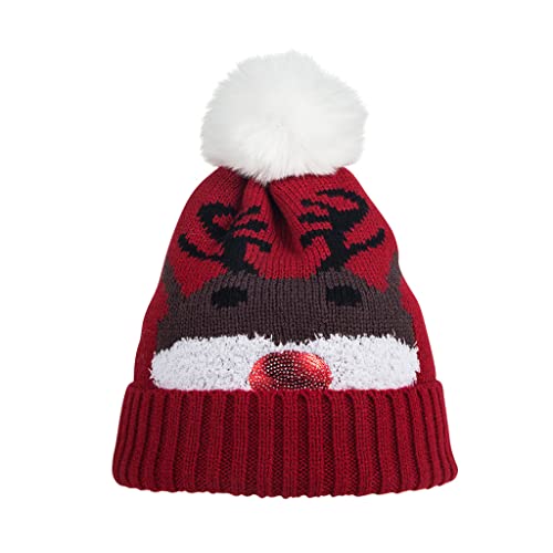 Rudiaoa Wollmütze, Weihnachtsmann, Strickmütze, Ohrenschutz, Elchmütze, warm, Herbst, Winter, für Jungen und Mädchen, Halloween, Neujahr Rudiaoa Wollmütze, Weihnachtsmann, Strickmütze, Ohrenschutz, Elchmütze, warm, Herbst, Winter, für Jungen und Mädchen, Halloween, Neujahr von Rudiaoa