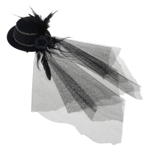 Rudiaoa Zylinder für Damen, Mann mit Ausrüstung und Rose, Halloween, Cosplay, Party, Kostüm, Hut, Kopfbedeckung mit Haarspange Rudiaoa Zylinder für Damen, Mann mit Ausrüstung und Rose, Halloween, Cosplay, Party, Kostüm, Hut, Kopfbedeckung mit Haarspange von Rudiaoa