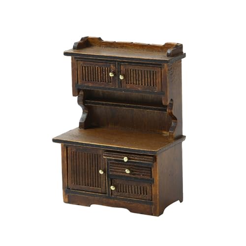 Rudiaoa Simulation Dollhouses Möbel 1/16 Miniatur Sideboard Mit Funktionaler Tür Und Schublade Für Realistische Heimdekore von Rudiaoa