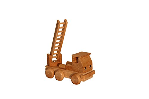 Holzspielzeug Feuerwehr mit Leiter natur Länge ca. 10 cm NEU Holzauto Holzfahrzeug Holztruck Spielzeug Strategiespiel Geschicklichkeitsspiel Geduldsspiel Holzgestaltung Spielsortiment Spiele Holz von Rudolphs Schatzkiste