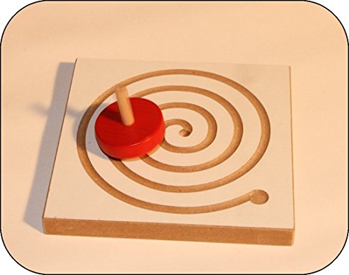 Holzspielzeug Kreiselbrett Spirale BxH 12x12cm NEU Holzspiel Geduldsspiel Geschicklichkeitsspiel Holzkreisel Spielsortiment Spiele Holz Seiffen Erzgebirge Spielzeug Strategiespiel Bauspiel von Rudolphs Schatzkiste