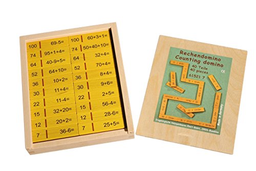 Lernspielzeug Rechendomino I BxHxT 20x16,5x3cm NEU Spielzeug Lernen Rechnen Schule Mathematik Zählen Hausaufgaben Strategiespiel Holzspiel Spielsortiment Holz Seiffen Erzgebirge Holzgest von Rudolphs Schatzkiste