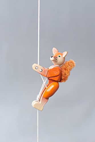 Rudolphs Schatzkiste Holzspielzeug Kletterfigur Fuchs Höhe=6,5 (Kletterseil ca 45 cm) cm NEU Kletterspielzeug Klettern Klettermaxe Kraxelhuber Kletterer Holzspielzeug Spielzeug Bergsteiger Erzgebirge von Rudolphs Schatzkiste