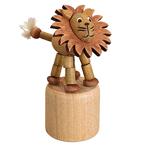 Rudolphs Schatzkiste Wackeltier Löwe Höhe 8cm NEU Drücketier Wackelfigur Holz von Rudolphs Schatzkiste