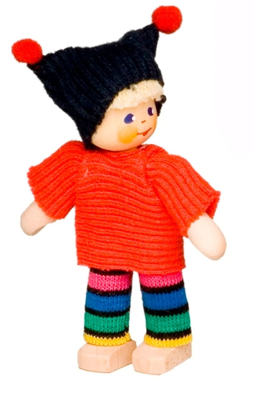 Holzpüppchen Junge mit Mütze Holzpüppchen Junge mit Mütze von Rülke Holzspielzeug