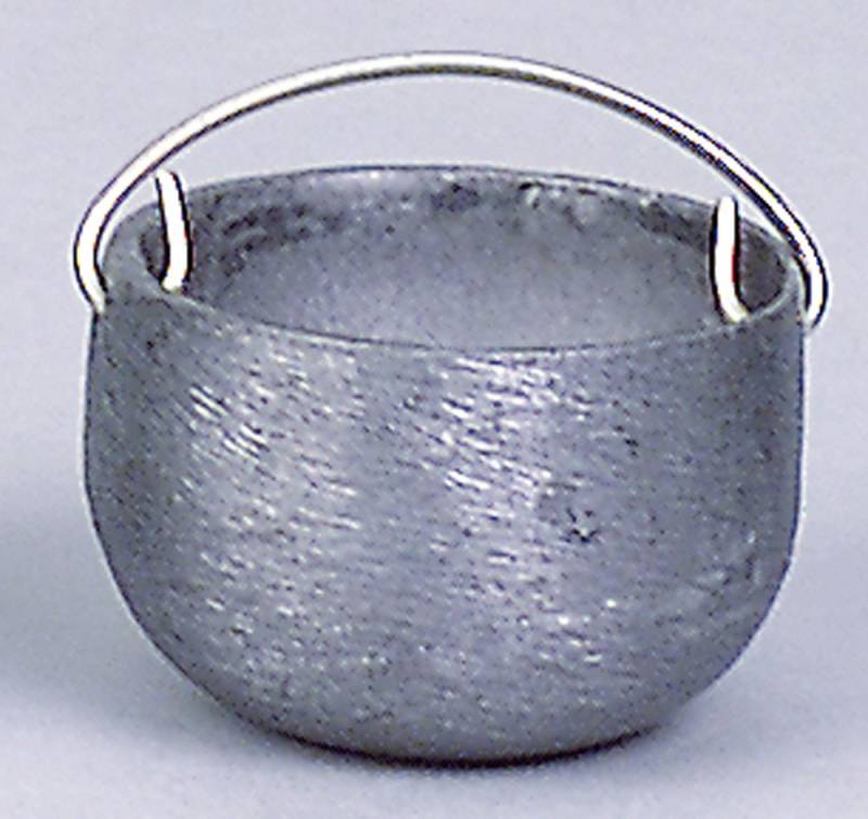 Kessel Zinn, für Krippen, Hobby- und Modellbau, 20 mm, mit Kette von Kahlert Licht
