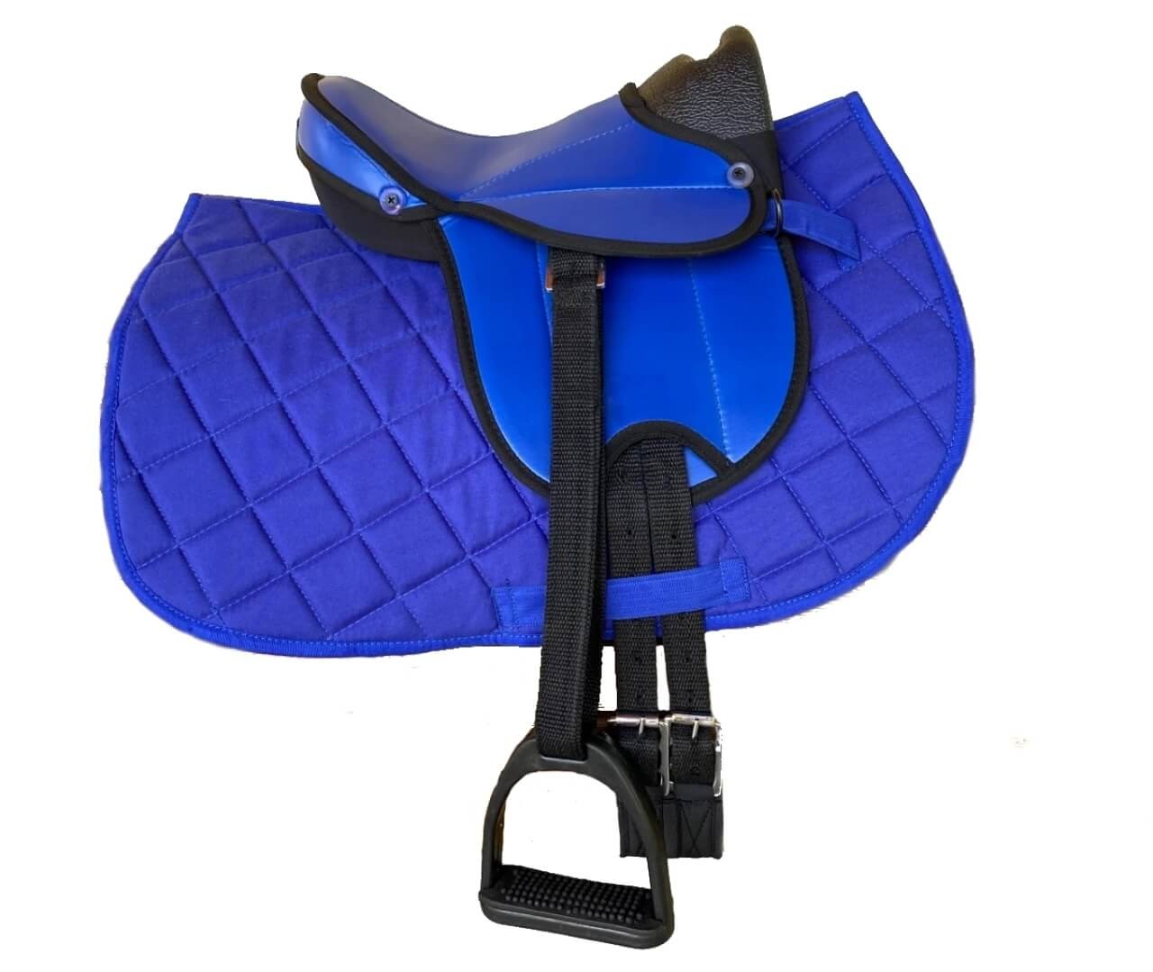 Kinder-Sattelset, blau für Gartenpferde Sandy und Tom Kinder-Sattelset, blau für Gartenpferde Sandy und Tom von Rülke Holzspielzeug