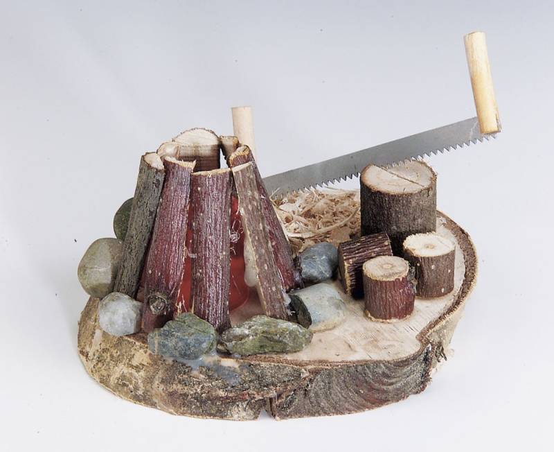 Lagerfeuer mit Säge von Kahlert Licht