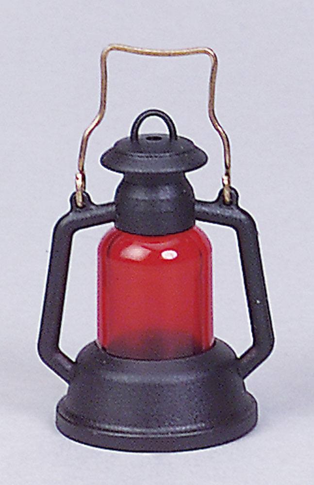 Laterne schwarz mit rotem Einsatz von Rülke Holzspielzeug