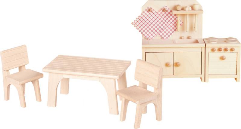 Möbelset Küche Rustikal für Puppenhaus von Rülke Holzspielzeug
