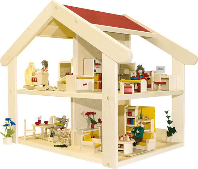 Puppenhaus Filius, ohne Möbel und Zubehör von Rülke Holzspielzeug