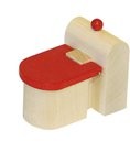 Puppenhausmöbel Bad Rustikal, Toilette Puppenhausmöbel Bad Rustikal, Toilette von Rülke Holzspielzeug