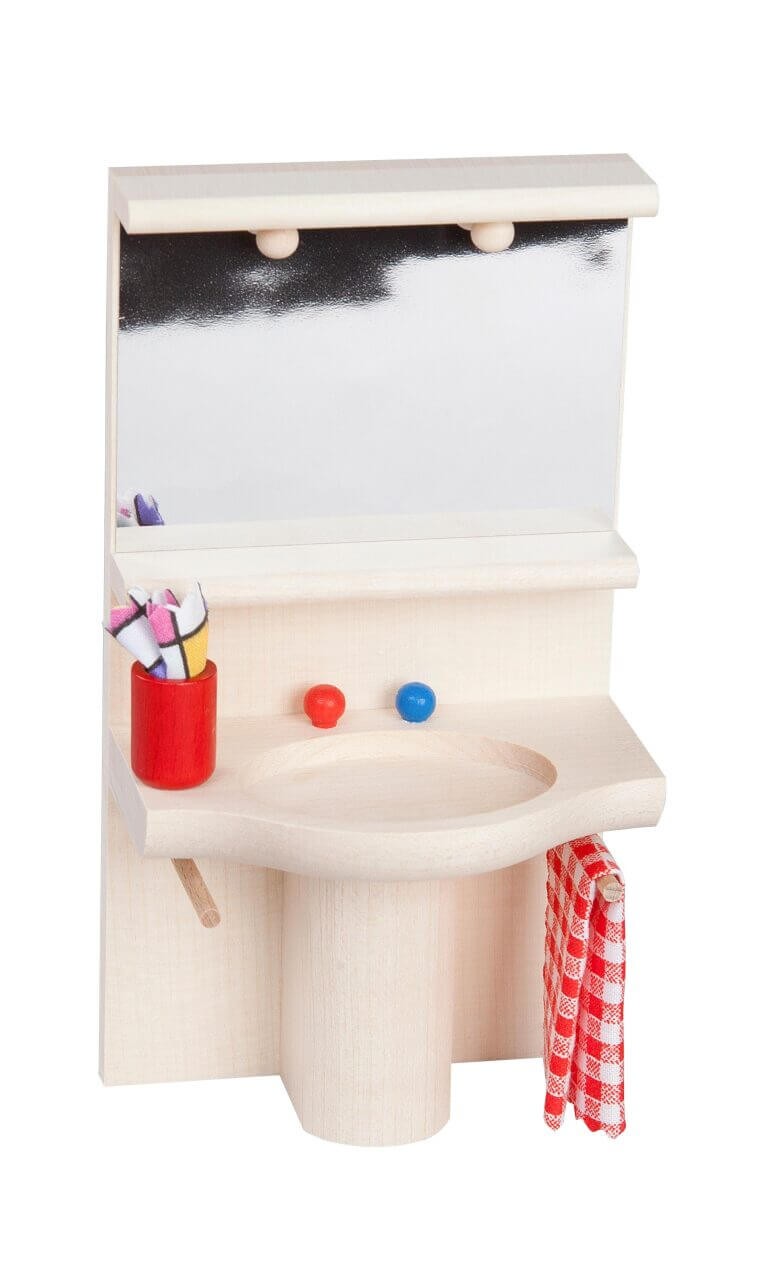 Puppenhausmöbel Bad Rustikal, Waschbecken Puppenhausmöbel Bad Rustikal, Waschbecken von Rülke Holzspielzeug