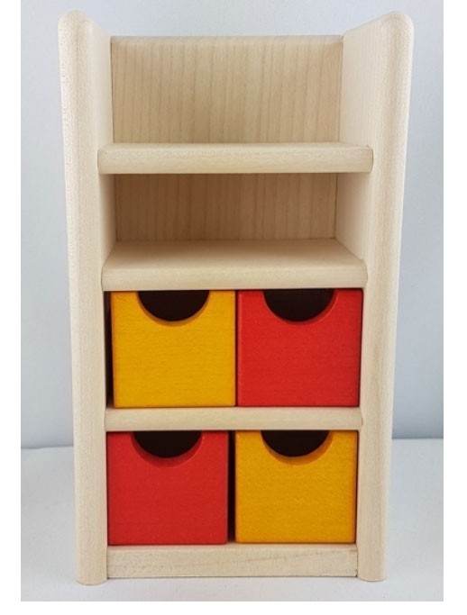 Puppenhausmöbel Kinderzimmer Filius,, Schrank von Rülke Holzspielzeug
