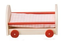 Puppenhausmöbel Kinderzimmer Rustikal, Babybett von Rülke Holzspielzeug