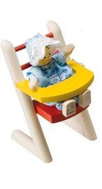 Puppenhausmöbel Kinderzimmer Rustikal , Babystuhl von Rülke Holzspielzeug