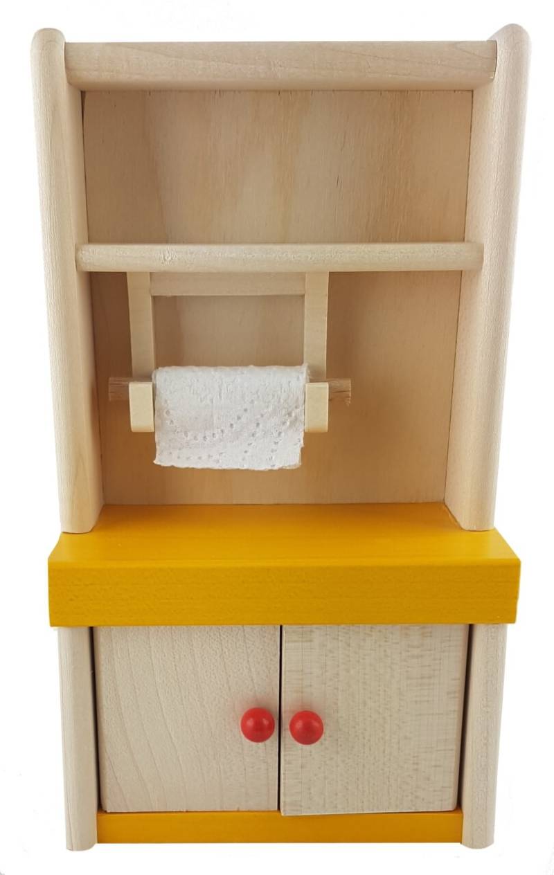 Puppenhausmöbel Küche Filius, Küchenschrank von Rülke Holzspielzeug